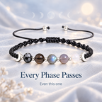Moon phases crystal bracelet black free box