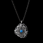"Meteor" — 999 Fine Silver Necklace · Celestial Collection