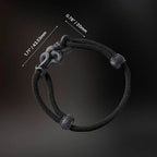 Blackened Black Mamba rope bracelet dimensions and clasp details