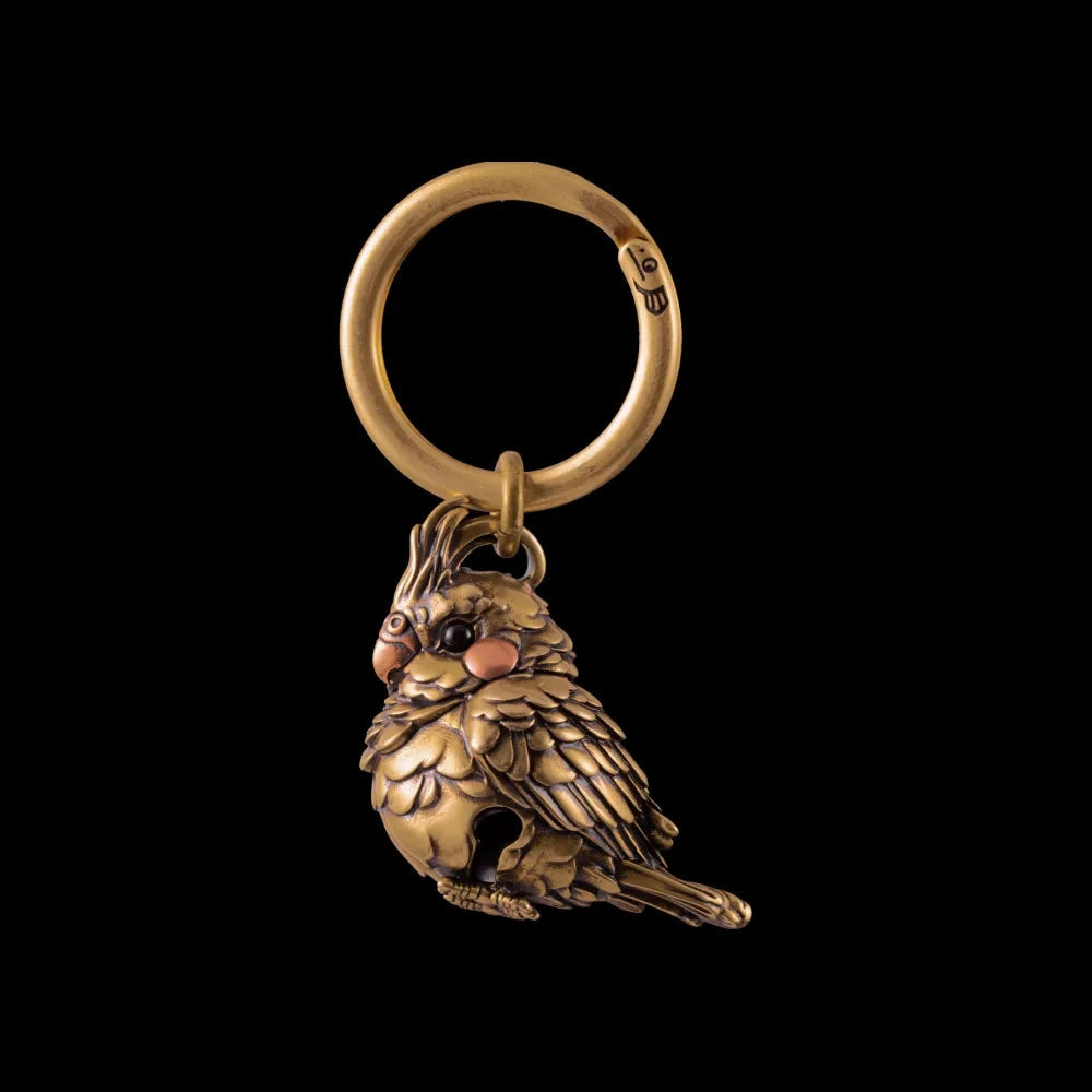 Brass Parrot Bell with key ring