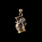 Octopus capsule pendant in Brass and White Bronze