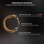 Ouroboros-Symbolik und detaillierte Designelemente des Hoop-Ohrrings