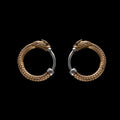Ouroboros-Hoop-Ohrringe aus Messing / Paar