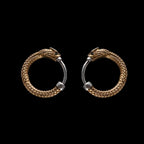 Ouroboros-Hoop-Ohrringe aus Messing / Paar