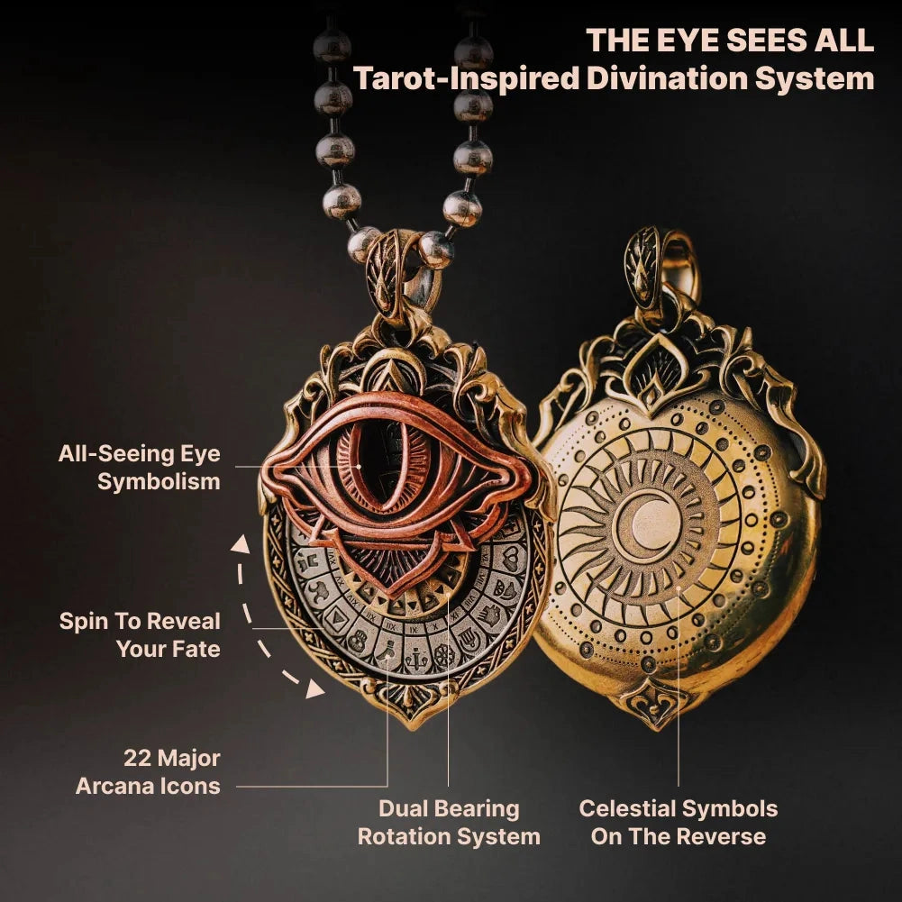 Brass Tarot Vision Pendant Details 03