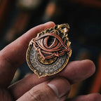 Brass Tarot Vision Pendant Details 13