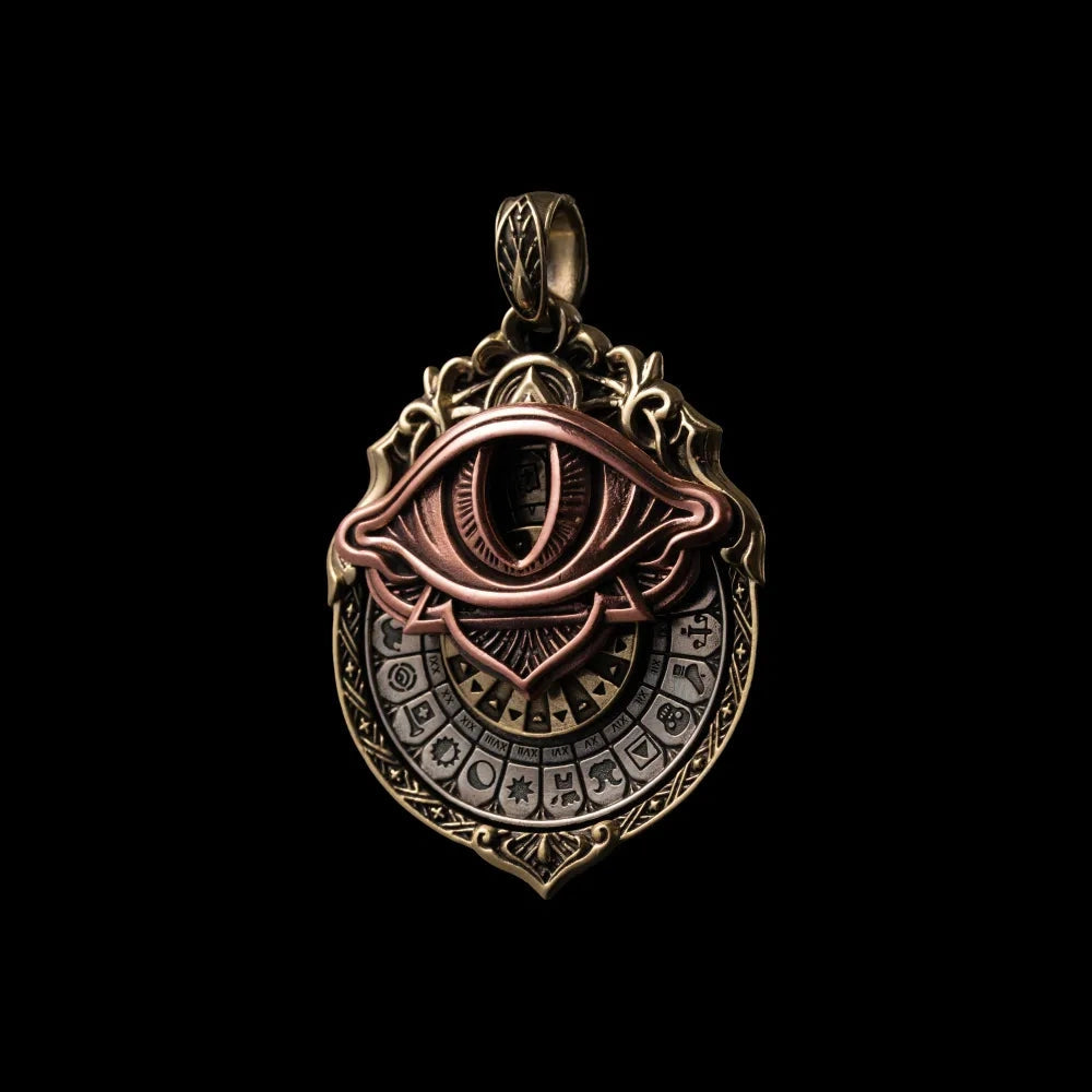 Brass Tarot Vision Pendant Details 01