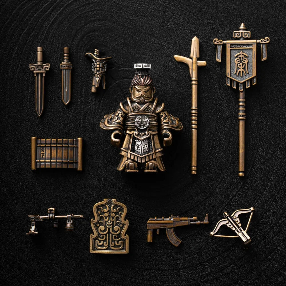 Qin Shi Huang Figurine with Weapon details