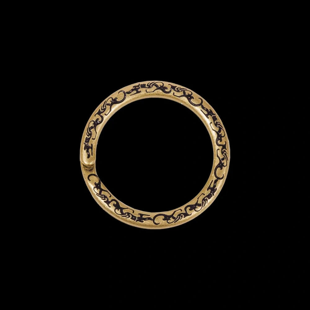 Brass Dragon-patterned Key Ring Details 01