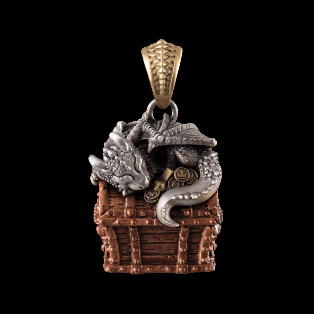 Dragon Treasure Chest Pendant