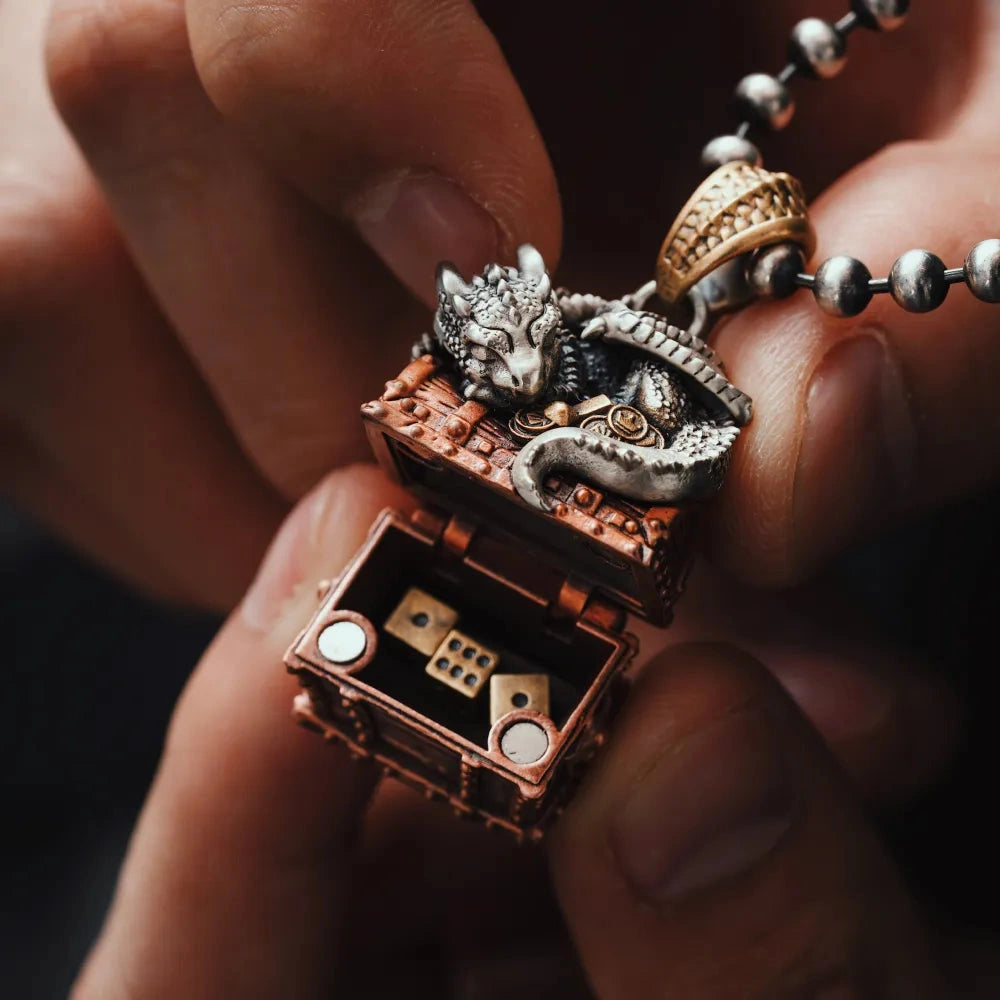 saltlume.com Dragon Treasure Chest Pendant - image 4