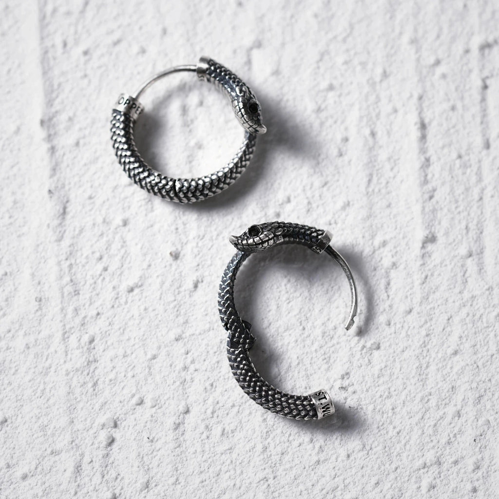 Hognose Snake Huggie Earrings Details
