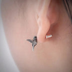 Kolibri-Stecker-Ohrringe Echtaufnahme