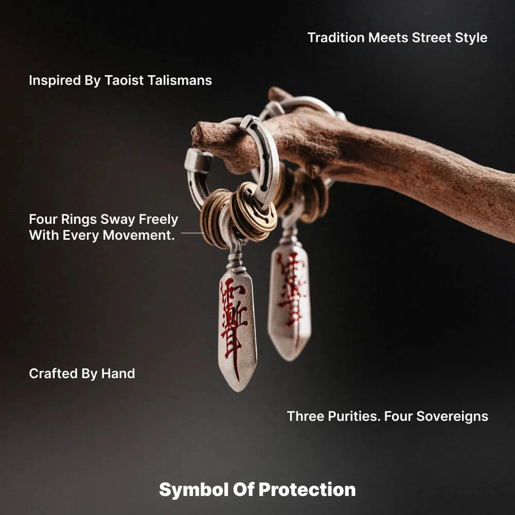 Taoist talisman design story of the Masterblade earring