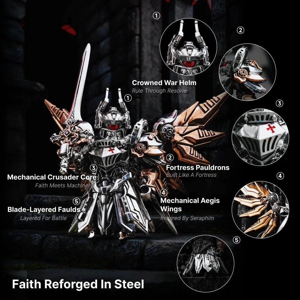 Biały Brąz z detalami mecha Justicar 06