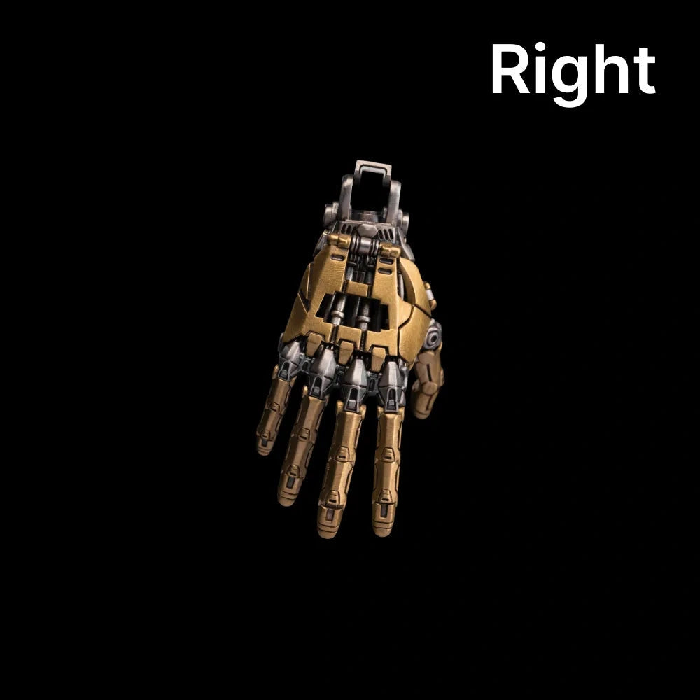White Bronze and Brass Mechanical Hand Pendant right
