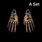 White Bronze and Brass Mechanical Hand Pendant a set