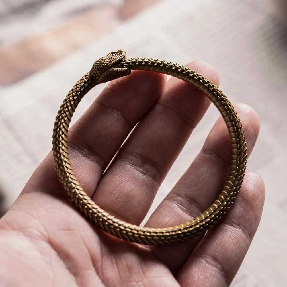 Ouroboros armband Messing