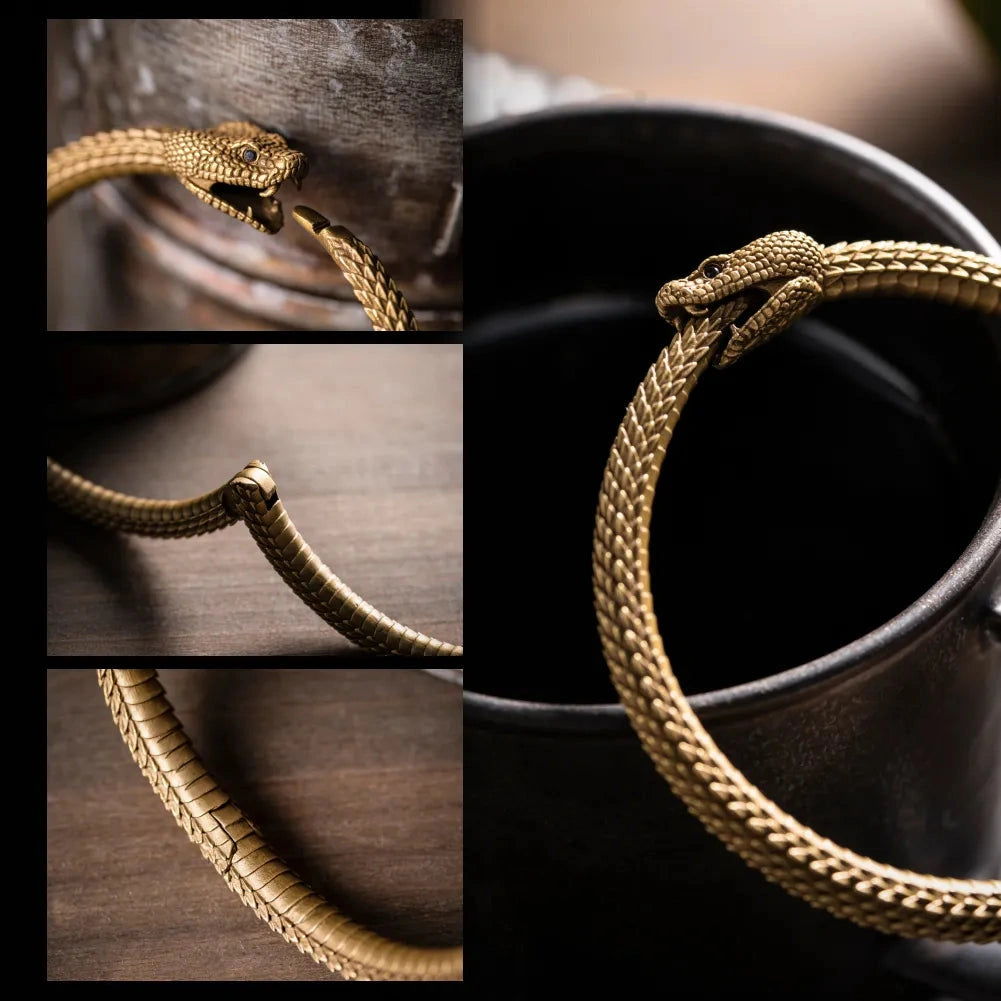 Ouroboros armband Messing