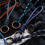 Messing-Paracord-Geflochtene Schlüsselanhänger-Details 09