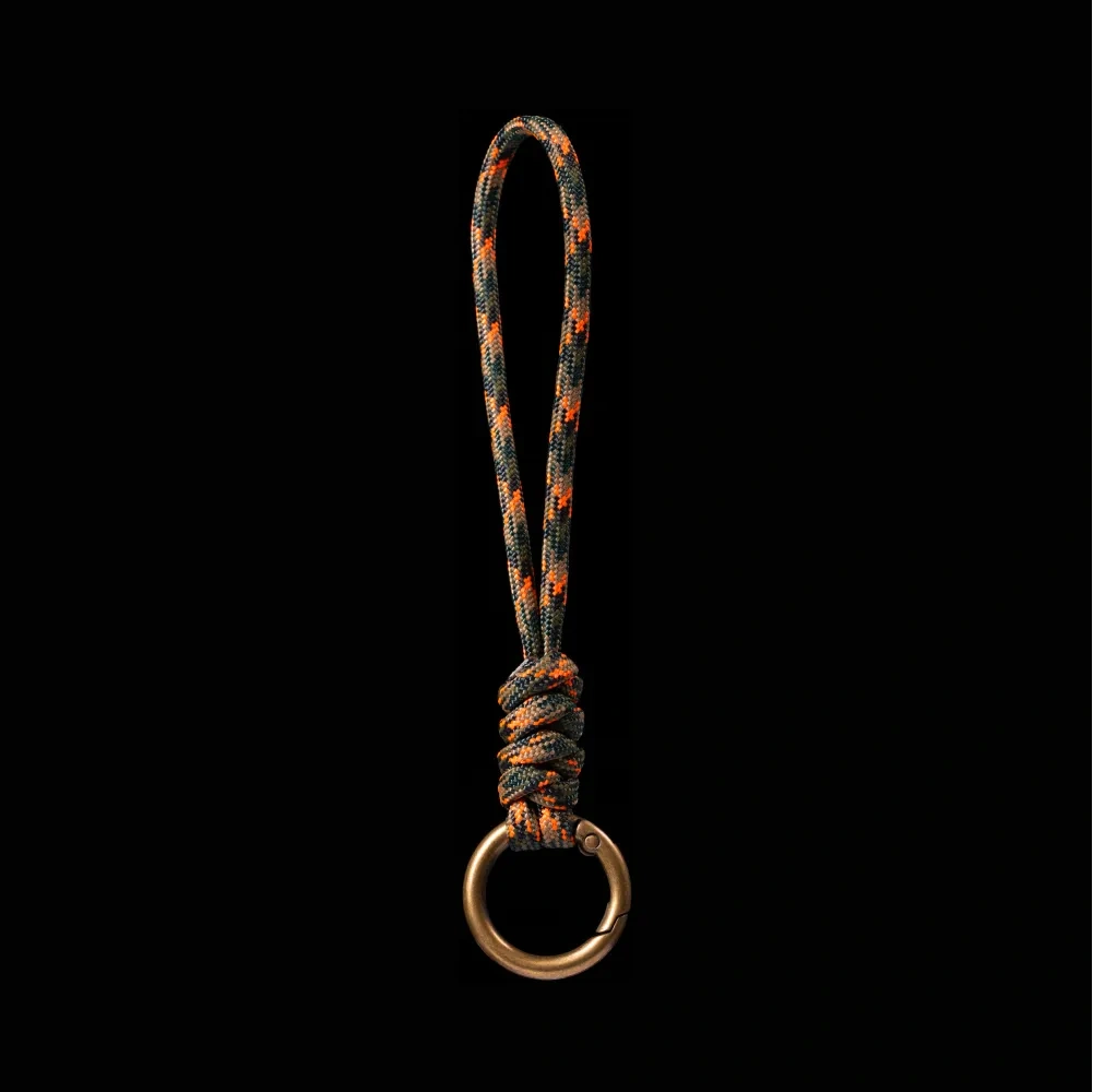 Brass Paracord Braided Keychain Assault Camo