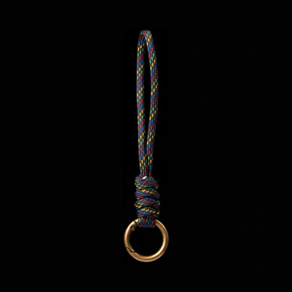 Brass Paracord Braided Keychain Pixel Play
