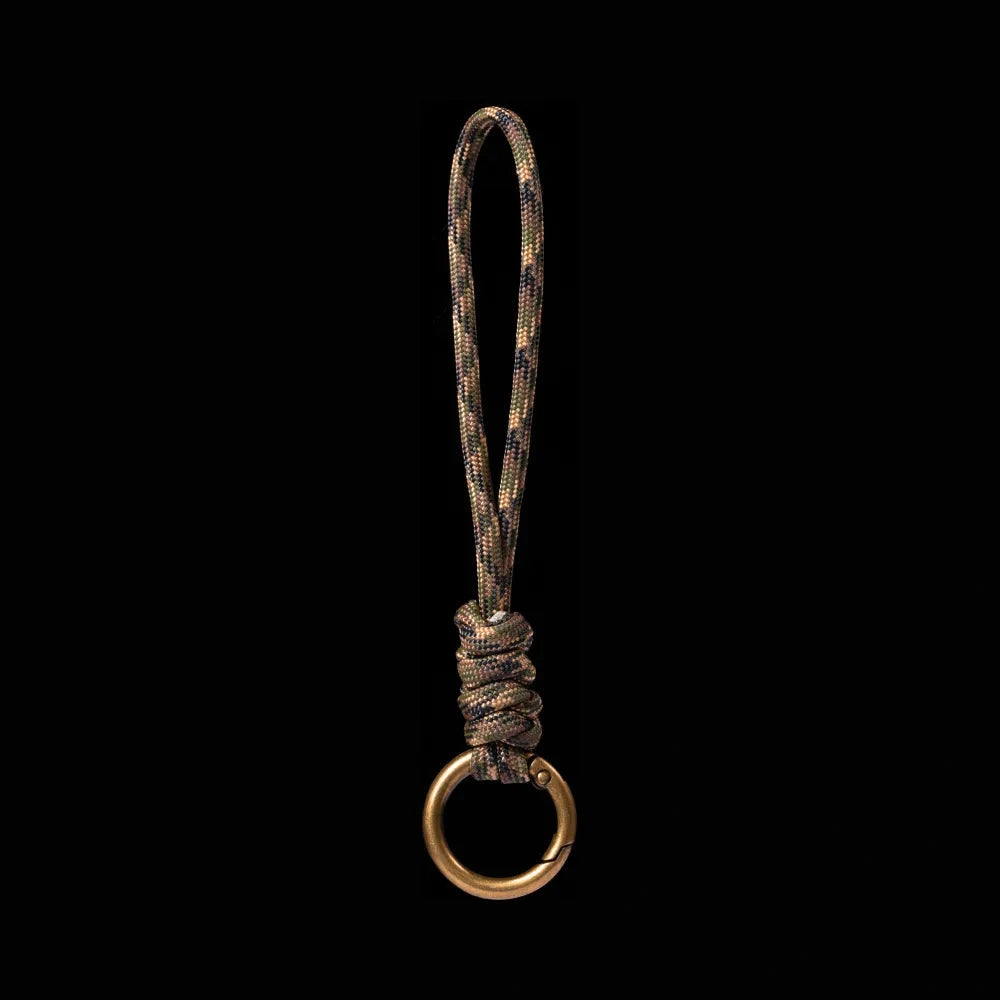 Brass Paracord Braided Keychain Tactical Camo