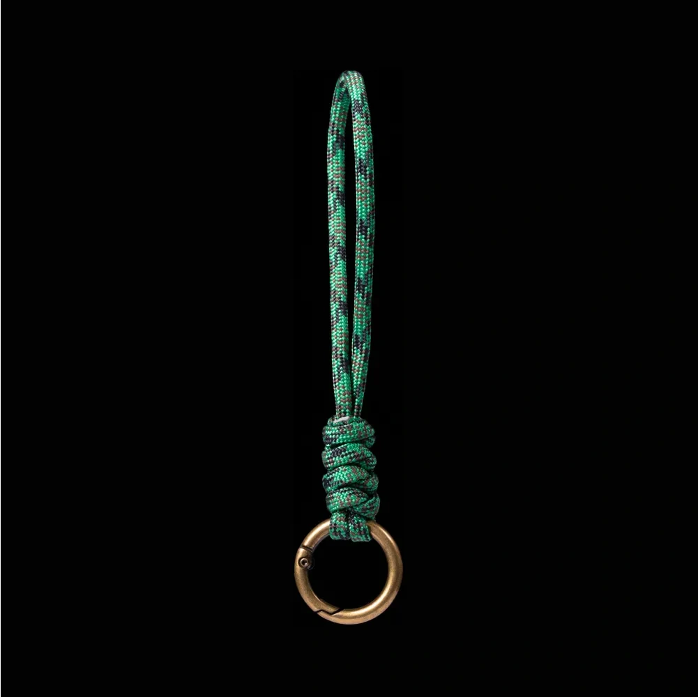 Brass Paracord Braided Keychain Forest Tale
