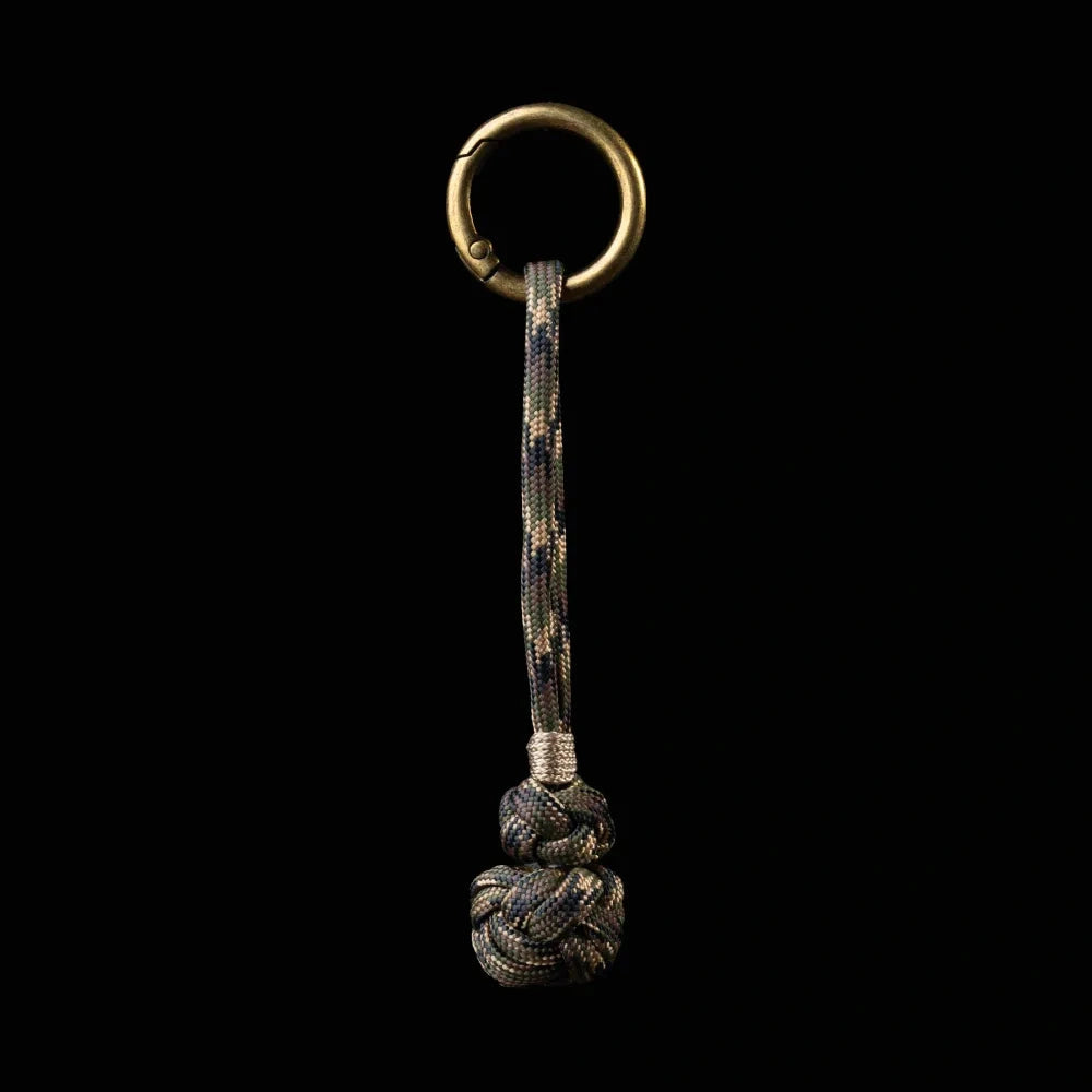 Gourd Version Brass Paracord Braided Keychain Tactical Camo