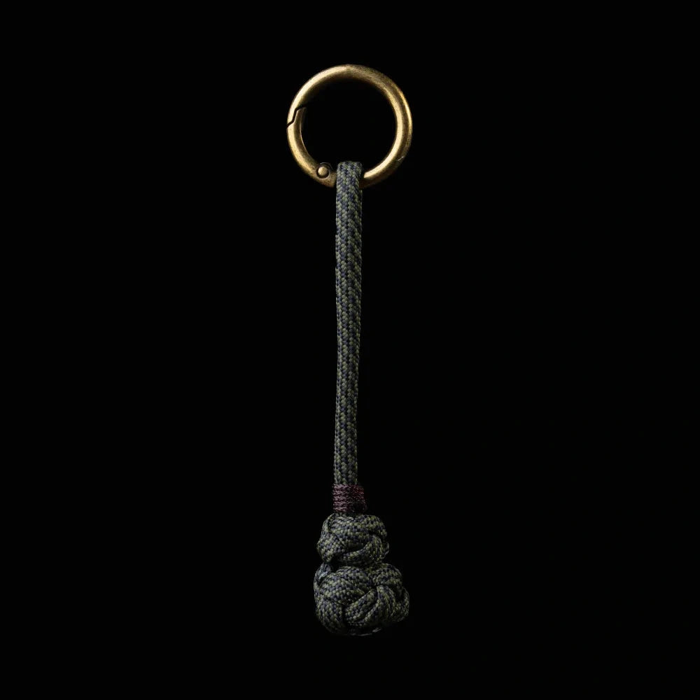 Gourd Version Brass Paracord Braided Keychain Military Shadow