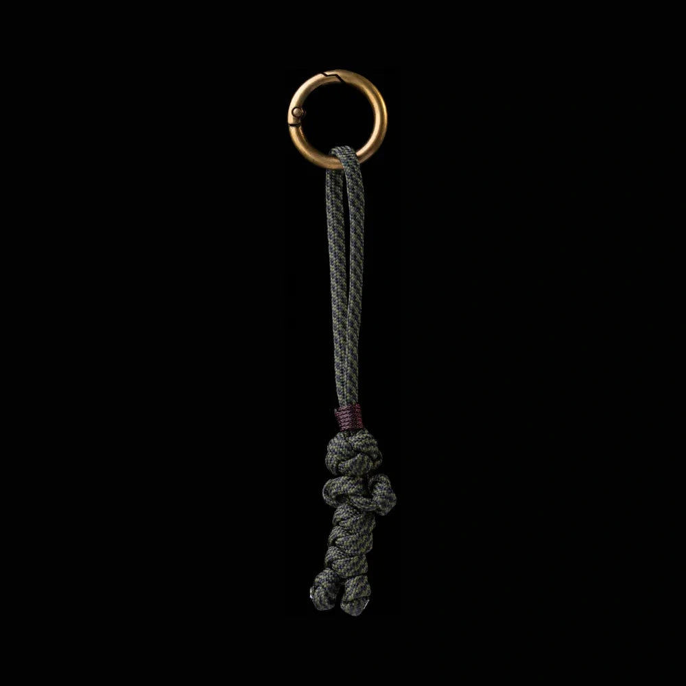 Bear Version Brass Paracord Braided Keychain Military Shadow