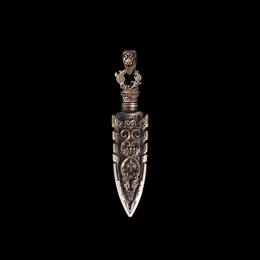 Brass Arrowhead Capsule Pendant 2.0