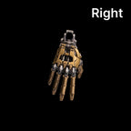 White Bronze and Brass Mechanical Hand Pendant right