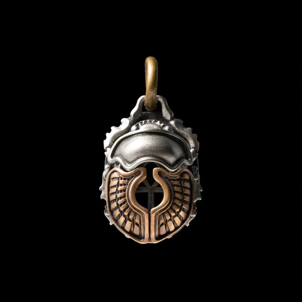 White Bronze Scarab Pendant Pendant Only