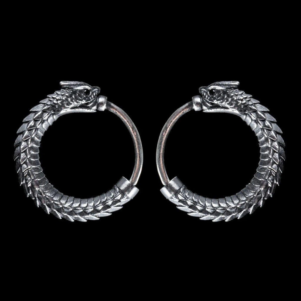 ウロボロス フープピアス｜いぶし銀の商品画像