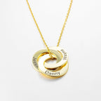 Interlocking circle necklace detail 5