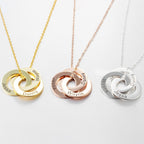 Interlocking circle necklace detail 7