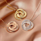 Interlocking circle necklace detail 12