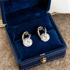 Minimalist zircon stud earrings detail