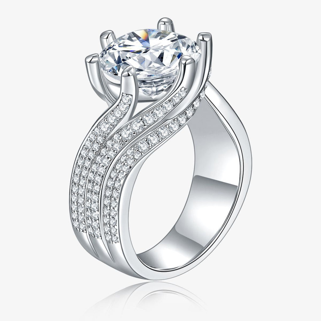 3 Carat Super Sparkling Moissanite Ring