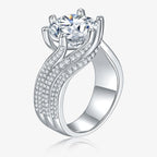 3 Carat Super Sparkling Moissanite Ring