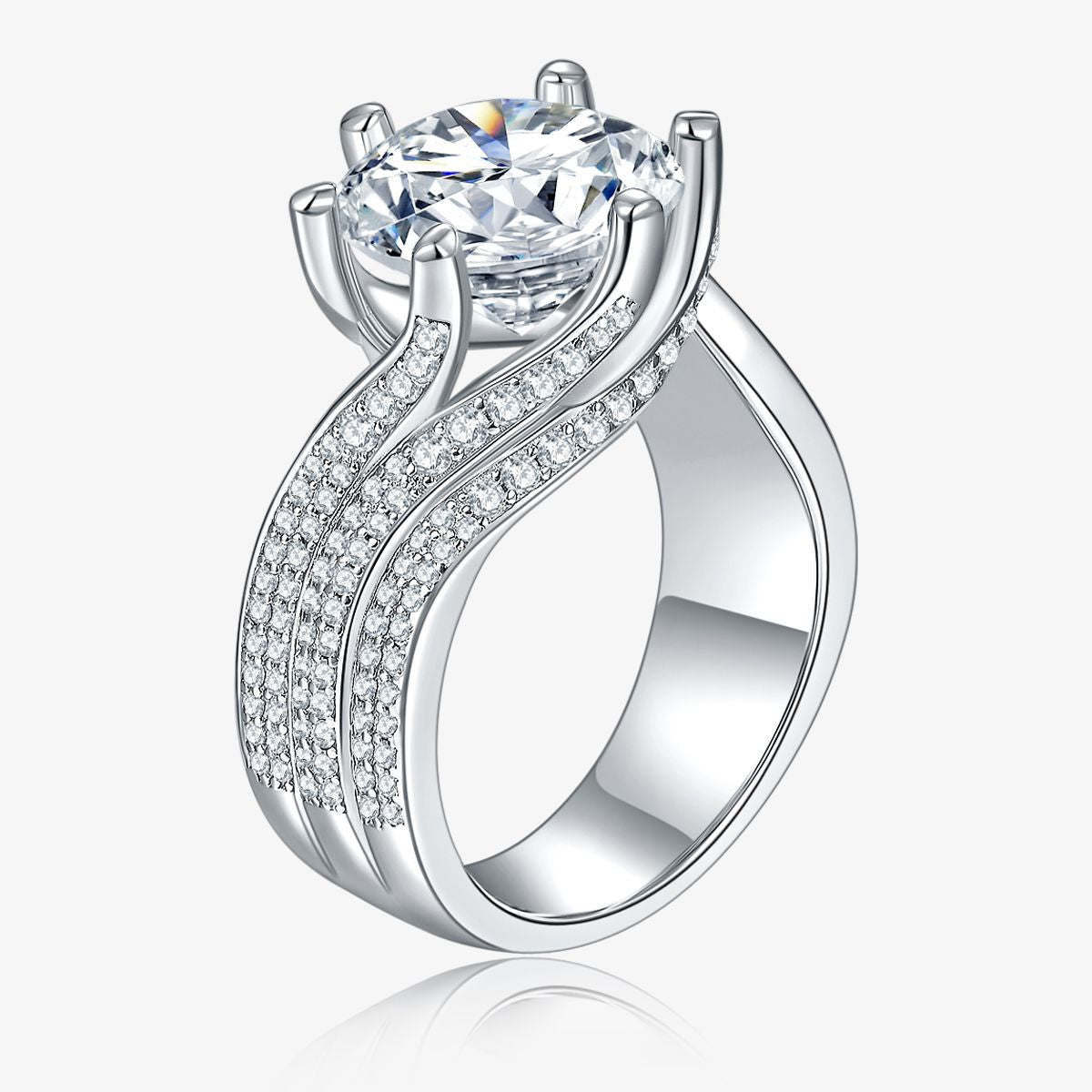 3 Carat Super Sparkling Moissanite Ring