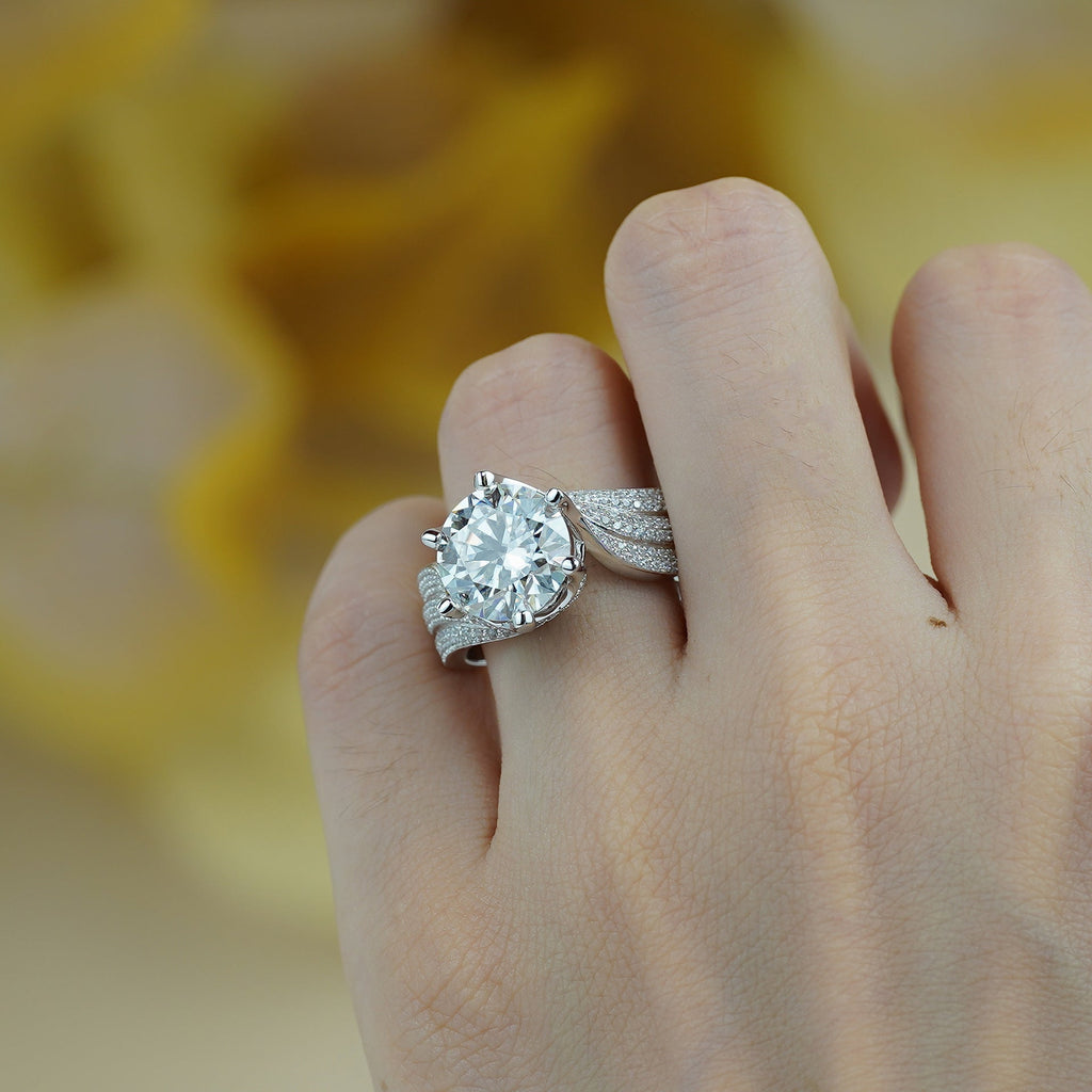 3 Carat Super Sparkling Moissanite Ring