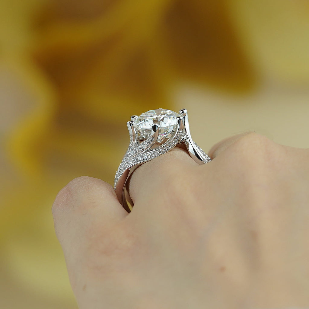 3 Carat Super Sparkling Moissanite Ring