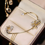 Butterfly Tassel Zircon Earrings