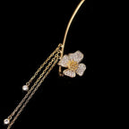 Butterfly Tassel Zircon Earrings