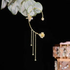 Butterfly Tassel Zircon Earrings