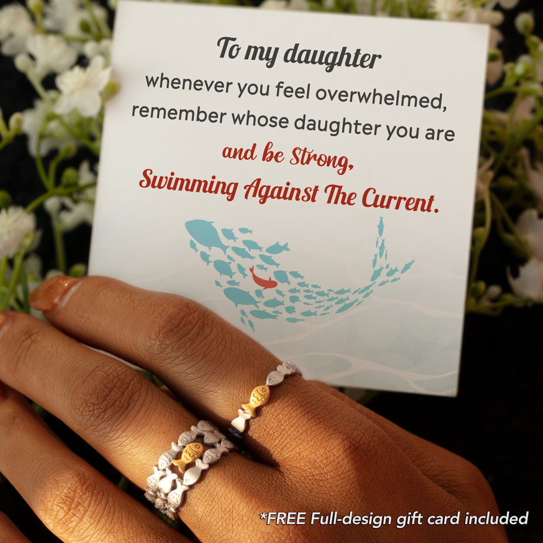 Be Strong and Swimming Against The Current Ring