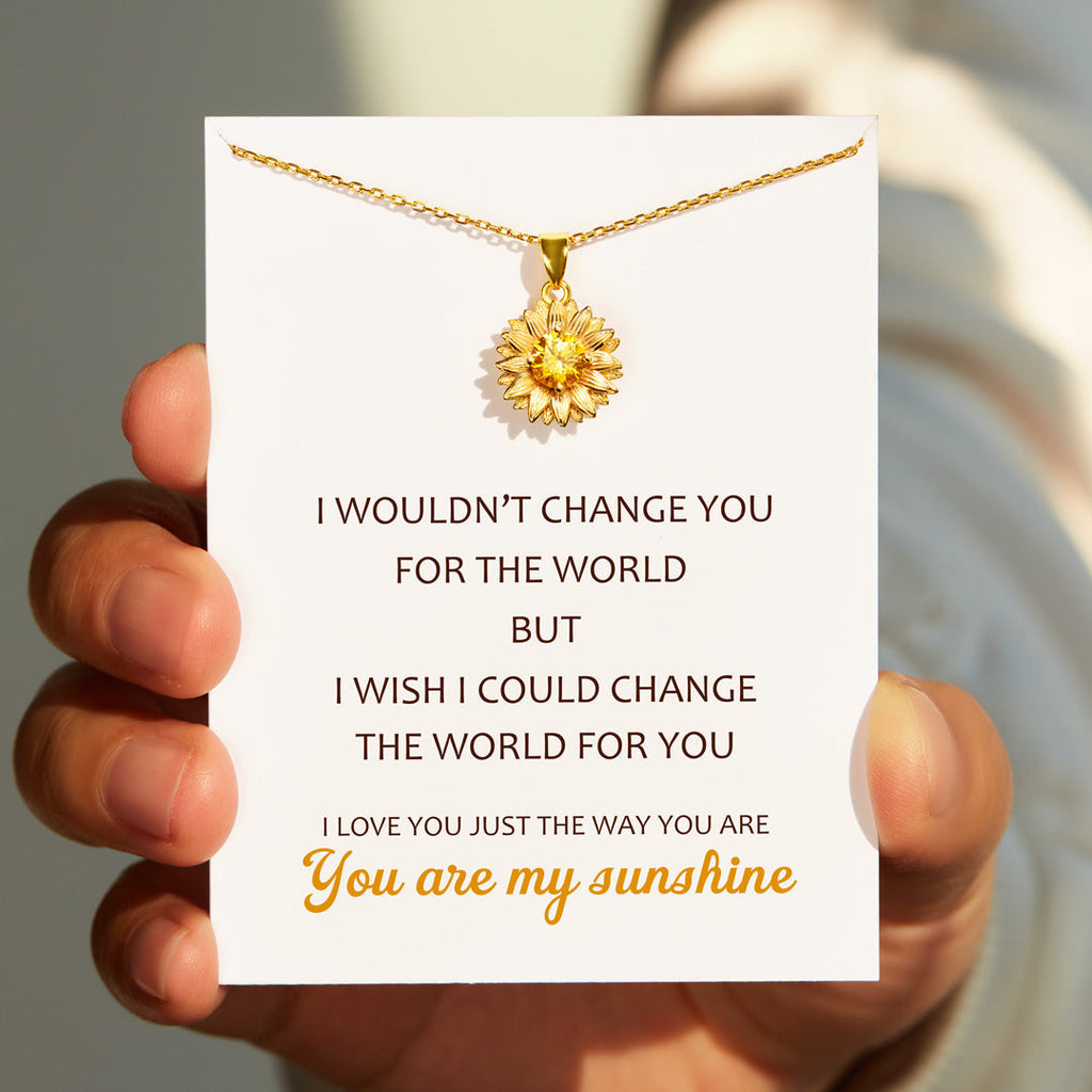 I Would Change The World For You Sunflower Necklace S925
