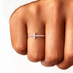 To My Daughter Pray Through It Christianity Cross Ring